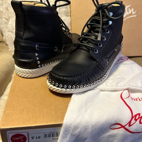 Christian Louboutin High top spiked shoes men’s size 41.5 - Picture 4 of 7